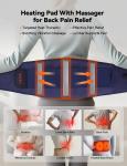 Heating Pad with Massager for Back Pain , 47-60" Lower Back Massager Wearable...
