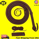 Bullwhip Squadron Paracord Nylon Leather 04 to 12 Feet Long 16 Plaits BULL WHIP