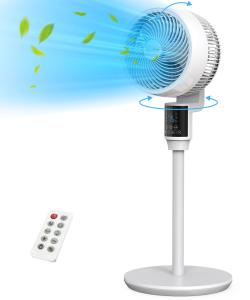 ABOLEF PEDESTAL FAN FOR BEDROOM, REMOTE CONTROLLED, WHOLE ROOM AIR CIRCULATOR