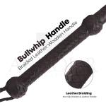 Handmade Leather Bullwhip 4 to 10 ft Long 8 Plaits  Indiana Jones Style Cracking