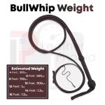 Leather Bullwhip 4–16 Foot 16-Plait Handmade Dark Brown Functional Bull whip