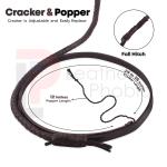 Leather Bullwhip 4–16 Foot 16-Plait Handmade Dark Brown Functional Bull whip