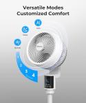 ABOLEF PEDESTAL FAN FOR BEDROOM, REMOTE CONTROLLED, WHOLE ROOM - Scratch & Dent