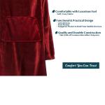 Wearable Blanket with Foot Pocket Sleeves Soft Fleece Wrap for Sofa Couch TV