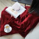 Wearable Blanket with Foot Pocket Sleeves Soft Fleece Wrap for Sofa Couch TV