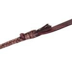 Genuine Leather Australian Stock Whip with 18 inches fine wood handle and 8 Feet