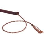Genuine Leather Australian Stock Whip with 18 inches fine wood handle and 8 Feet