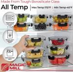 Magic Mill Glass Storage Containers with Lids Set (24 Pcs) (Open Box)