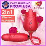 Women-Toy-Clit-Pump-Sucking-Rose-Vibrator-Massager-Sucker-Women-Use-Lubricant-US