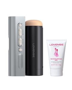 LOVENSE Solace Pro Automatic Male Masturbator+Personal Lubricant Privacy Lube