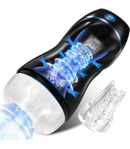 Male Masturbaters Cup Automatic HandsFree Rotating Thrusting Stroker Lubricants