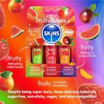 SKINS Flavored Lube Set - 3 Flavored Water Based Lubes - Fruity Edible Lubricant & Licks - Watermelon, Strawberry and Mango & Passionfruit Flavored Lube for Oral Pleasure & Intercourse