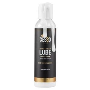 XESSO Cum Lube, White Creamy Water-Based Lubricant 4 fl oz, Unscented Hypoallergenic Thick Gel for Women, Men & Couples. Made in US & Discreet Package. Package May Vary