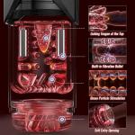 Male Masturbaters Automatic HandsFree Rotating Cup Thrusting Stroker Lubricants