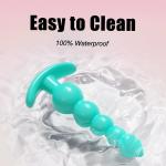 Colorful Anal Training Kit with 3 Beginner Friendly Plugs and Finger Sleeve