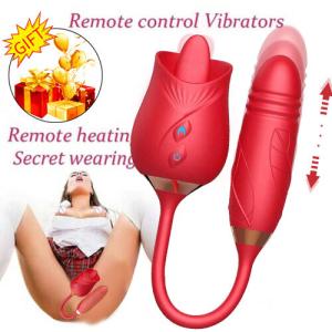 For-Rose-Licking-Vibrator-Clitoral-Thrusting-Dildo-Toys-10 Speed-USE Lubricant