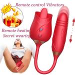 For-Rose-Licking-Vibrator-Clitoral-Thrusting-Dildo-Toys-10 Speed-USE Lubricant