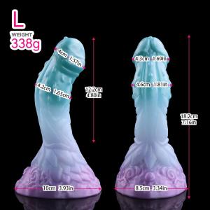 Dildo8.2 Inch Fantasy Dong Plug Realistic Texture Suction Cup Silicone Women Toy