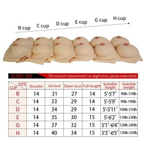 Silicone Breast Forms Back Hollow Simulation Fake Boobs Crossdresser Drag Queen