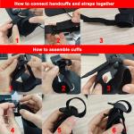 Bondage Bed Restraint Set Handcuffs Straps Legs Ankle Cuffs Restraints Couples