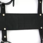 Lockable Genuine Cowhide Leather Body Cuffs BDSM Back Restraint Bondage Set