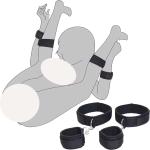 Bed Restraint Bondage Set Harness Handcuffs Ankle Wrist Cuffs Adult Couples BDSM