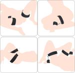 Bed Restraint Bondage Set Harness Handcuffs Ankle Wrist Cuffs Adult Couples BDSM