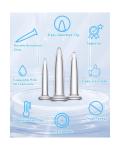 Glass Anal Dilator Set - Trainer Graduated 3-Size Kit - Crystal Clear Glass B...