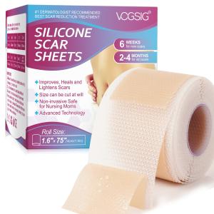 Scar Removal Silicone Tape for Hypertrophic Scars & Keloids, 1.6'' x 60''-150"