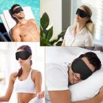 2/1 Pack Travel 3D Eye Mask Sleep Soft Padded Shade Cover Rest Relax Blindfold