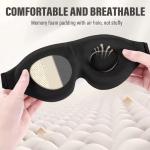 2/1 Pack Travel 3D Eye Mask Sleep Soft Padded Shade Cover Rest Relax Blindfold