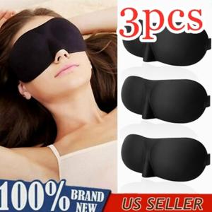 3 Pack Travel 3D Eye Mask Sleep Soft Padded Shade Cover Rest Relax Blindfold