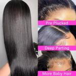Glueless Wigs Human Hair Pre Plucked Pre Cut 4x4 HD Lace Closure Wigs Straight