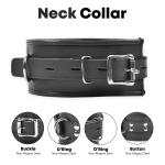 7-Piece Real Leather BDSM Bondage Restraint Set – Adjustable Cowhide Wrist, Ankl