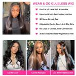 Glueless Wigs Human Hair Pre Plucked Pre Cut 4x4 HD Lace Closure Wigs Straight