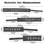 7-Piece Real Leather BDSM Bondage Restraint Set – Adjustable Cowhide Wrist, Ankl
