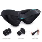 3D Sleep Mask 100% Blackout Black Eye Mask Sleep Blindfold Travel Accessories