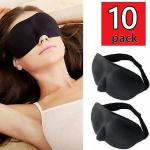 10pcs Travel 3D Eye Mask Sleep Soft Padded Shade Cover Rest Relax Blindfold