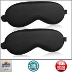 Silk Sleep Mask 2 Pack Blackout Eye Masks Adjustable Strap Soft Blindfolds