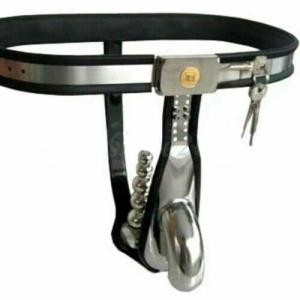 Male Stainless Steel Chastity Belt Adjustable Device BDSM Penis Cage Beads Plug