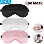 3pcs Travel Eye Mask Sleeping Soft Padded Shade Cover Rest Relax Sleep Blindfold