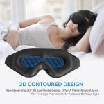3D Sleep Mask 100% Blackout Black Eye Mask Sleep Blindfold Travel Accessories