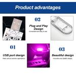 LED Car Mini Touch Light USB Charging Portable Auto Roof Ceiling Reading Night  Lamp Wireless Car Decoration Ambinet Light