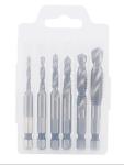 Hex Shank Titanium Plated HSS Screw Thread Metric Tap Drill Bits Screw Machine Compound Tap M3 M4 M5 M6 M8 M10 Hand Tools