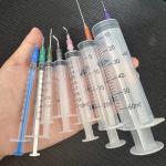 14pcs Syringe Set with Blunt Needles, Various Size:1ml, 3ml, 5ml, 10ml, 20ml, 60ml, Plastic, for Refilling, Measuring, Scientif