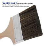Double Thick Chip Paint Brush - Wood Stain Brushes for Painting Walls and Fence Staining - Wooden Handle Masonry Paintbrush for Varnish, Paste, Gesso and Limewash (4 inch)