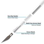 Engraving Non-Slip Metal Knife Kit + 40/10pcs #11 Blades Cutter Craft Knives for Mobile Phone PCB Repair Hand Tools