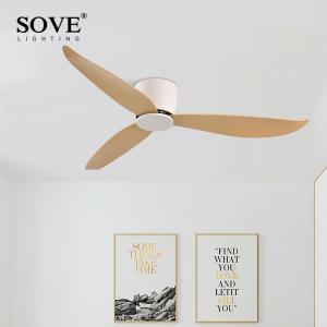 SOVE Ceiling Fan White Low Floor 17cm DC Ceiling Fan With Remote Control Simple Ceiling Fans Without Light 220V