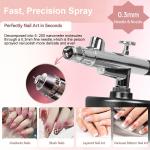 Airbrush Mini Spray Gun for Painting Model Cake Paint Spray Gun 0.3mm Nozzles Portable Air brush Spray Gun with Cleaning Kit