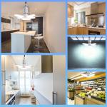 1pc E27 Foldable Fan Shape LED Bulb Lamp 220V 110V 40 LEDs Light Bulbs For Home Ceiling Lamp Warehouse Garage White Light 6500